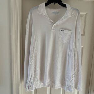Vineyard Vines Men's White Long Sleeve Shirt Size XL